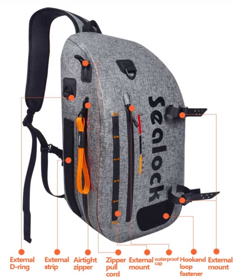 Málaí sling uiscedhíonach - Zip aerdhíonach IPX7, MOQ 200 | Monarcha OEM